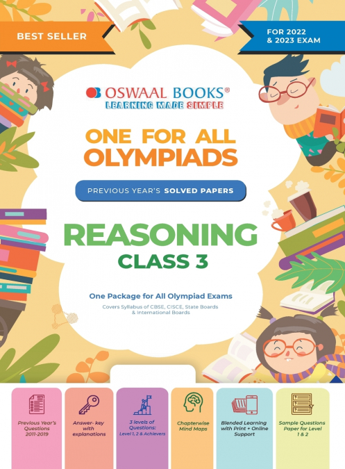 Oswaal One For All Olympiad Previous Years’ Solved Papers, Class-3 Reasoning Book (For 2022-23 Exam)