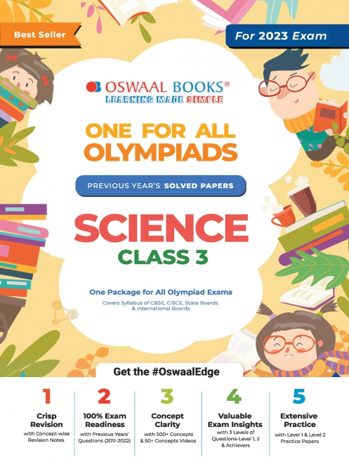Oswaal One For All Olympiad Previous Years’ Solved Papers, Class-3 Science Book (For 2023 Exam)