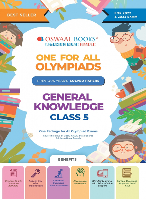Oswaal One For All Olympiad Previous Years’ Solved Papers, Class-5 General Knowledge Book (For 2022-23 Exam)