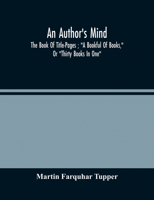 An Author’S Mind