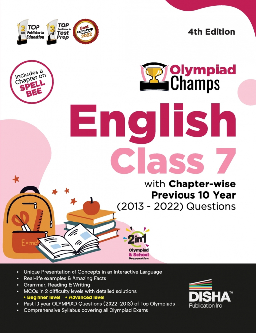 Olympiad Champs English Class 7 with Chapter-wise Previous 10 Year (2013 - 2022) Questions 4th Edition | Complete Prep Guide with Theory, PYQs, Past & Practice Exercise |