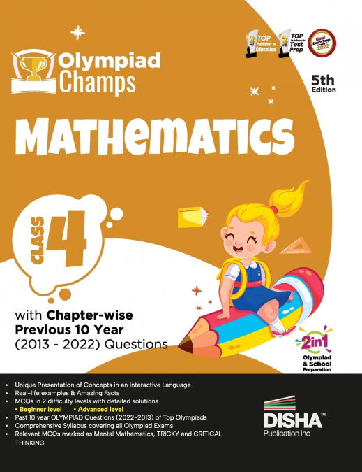 Olympiad Champs Mathematics Class 4 with Chapter-wise Previous 10 Year (2013 - 2022) Questions 5th Edition | Complete Prep Guide with Theory, PYQs, Past & Practice Exercise |