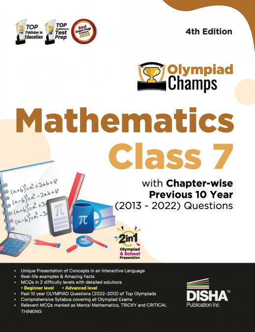 Olympiad Champs Mathematics Class 7 with Chapter-wise Previous 10 Year (2013 - 2022) Questions 4th Edition | Complete Prep Guide with Theory, PYQs, Past & Practice Exercise |