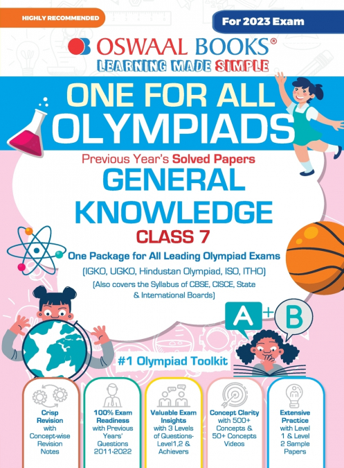 Oswaal One For All Olympiad Previous Years’ Solved Papers, Class-7 General Knowledge Book (For 2023 Exam)