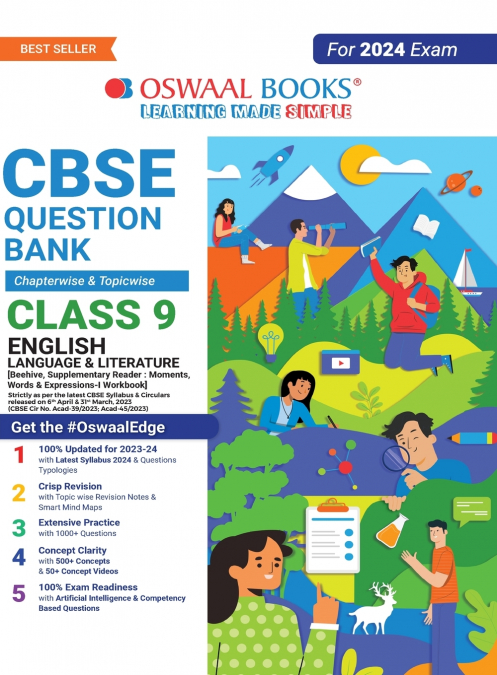 Oswaal CBSE Class 9 English Language and Literature Question Bank (2024 Exam)