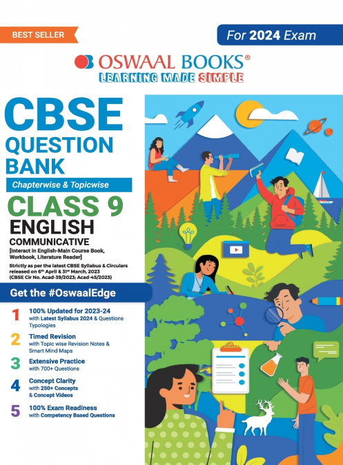 Oswaal CBSE Class 9 English Communicative Question Bank (2024 Exam)