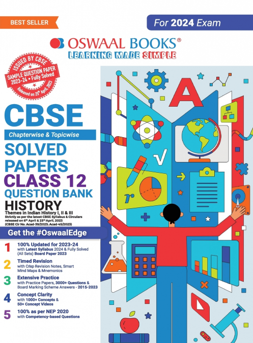 Oswaal CBSE Chapterwise Solved Papers 2023-2014 History Class 12th (2024 Exam)