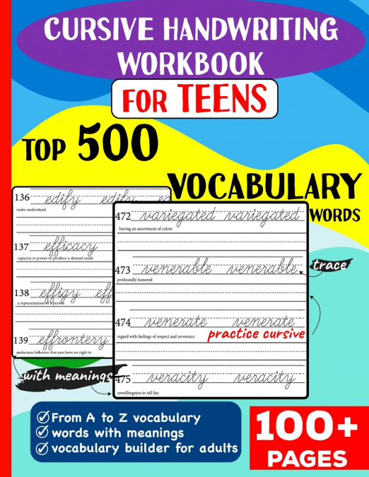 Cursive Handwriting Workbook for Teens