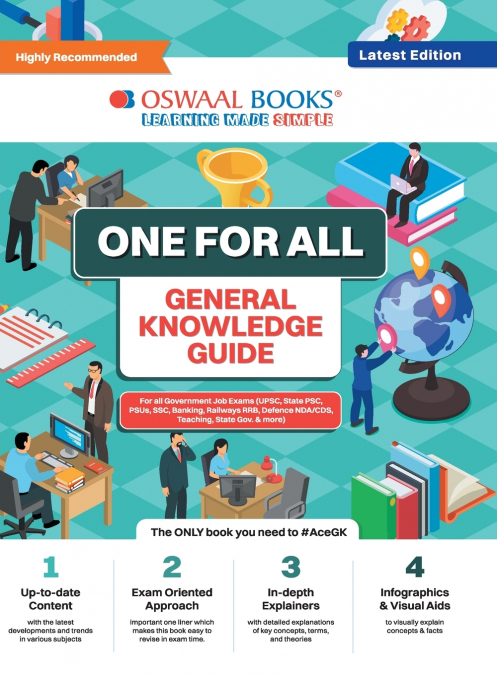 Oswaal One for all GK Guide English Medium (Latest Edition) For All Government Job Exams (UPSC, State PSC, PSUs, SSC, Banking, Railways RRB, Defence NDA/CDS, Teaching, State Govt. & More)