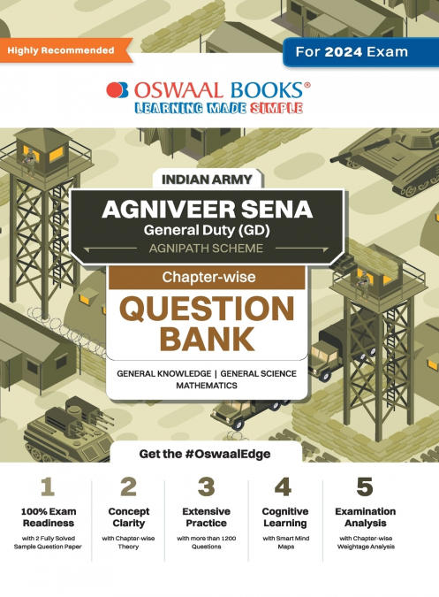 Oswaal Indian Army Agniveer Sena General Duty (GD) (Agnipath Scheme ) Question Bank | Chapterwise Topic-wise for General Knowledge | General Science | Mathematics For 2024 Exam