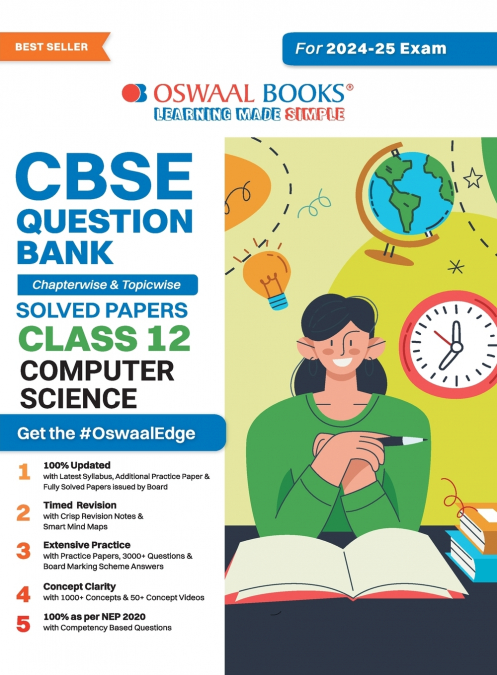 Oswaal CBSE Question Bank Class 12 Computer Science, Chapterwise and Topicwise Solved Papers For Board Exams 2025