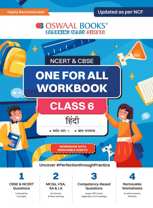 Oswaal NCERT & CBSE One for all Workbook | Hindi| Class 6 | Updated as per NCF | MCQ’s | VSA | SA | LA | For Latest Exam