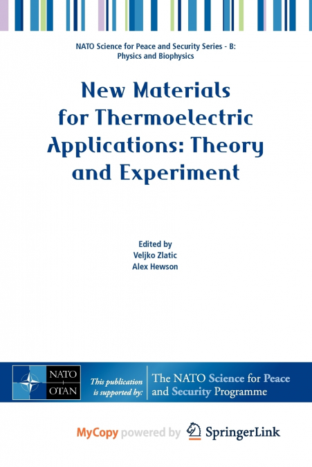 New Materials for Thermoelectric Applications