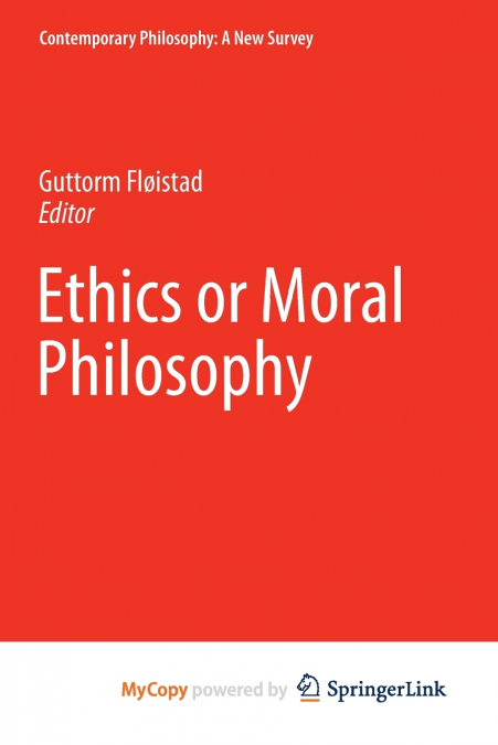Ethics or Moral Philosophy