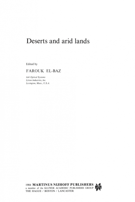 Deserts and arid lands