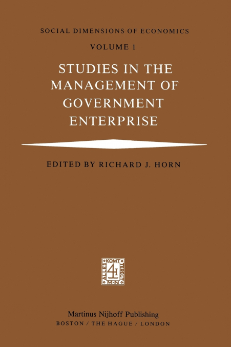 Studies in the Management of Government Enterprise
