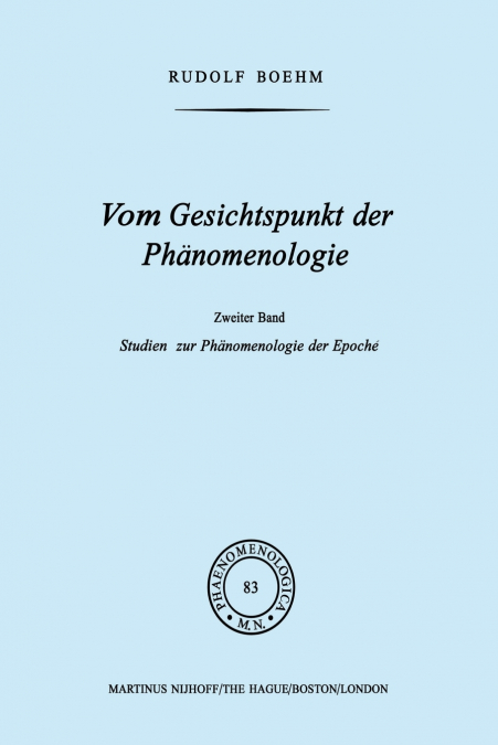 Vom Gesichtspunkt der Phänomenologie