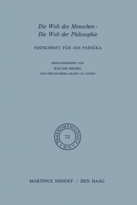Die Welt des Menschen-Die Welt der Philosophie