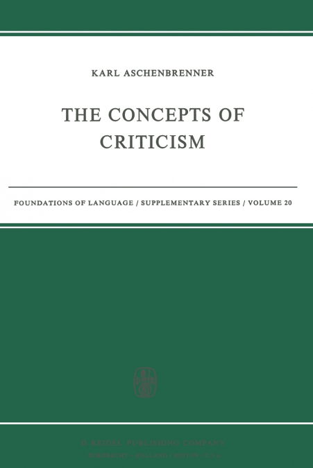 The Concepts of Criticism