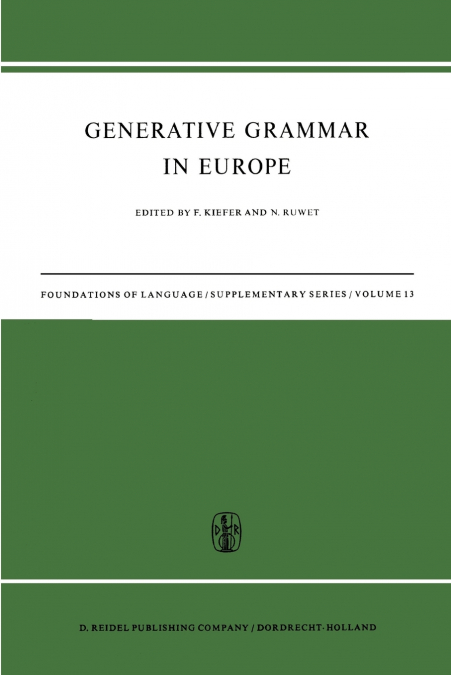 Generative Grammar in Europe