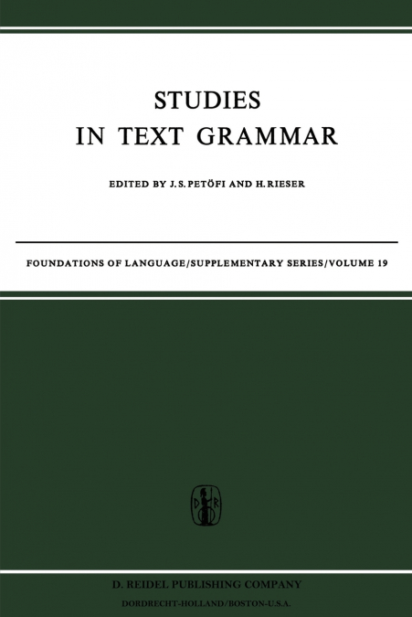 Studies in Text Grammar