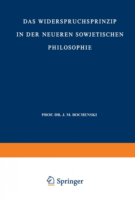Das Widerspruchsprinzip in der Neueren Sowjetischen Philosophie