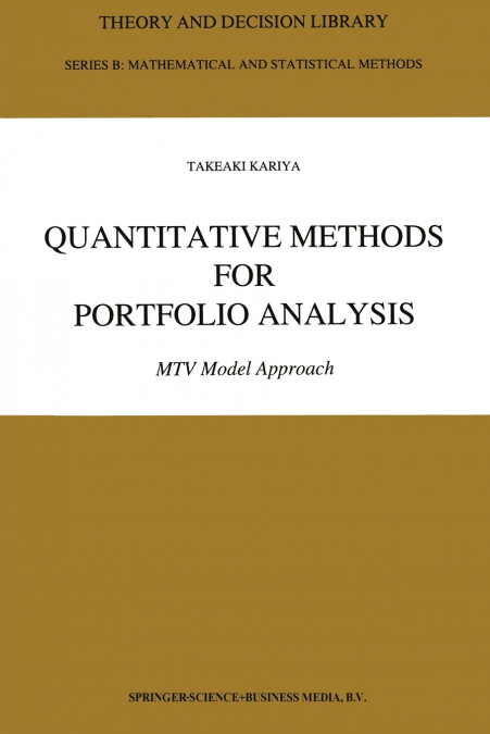 Quantitative Methods for Portfolio Analysis