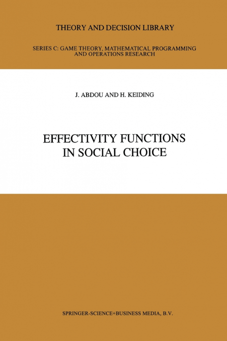 Effectivity Functions in Social Choice