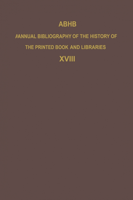 ABHB Annual Bibliography of the History of the Printed Book and Libraries