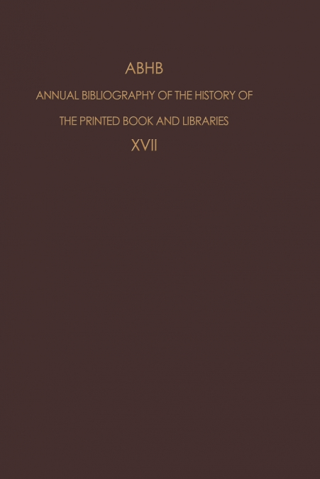 ABHB Annual Bibliography of the History of the Printed Book and Libraries