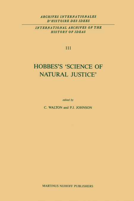 Hobbes’s ’Science of Natural Justice’