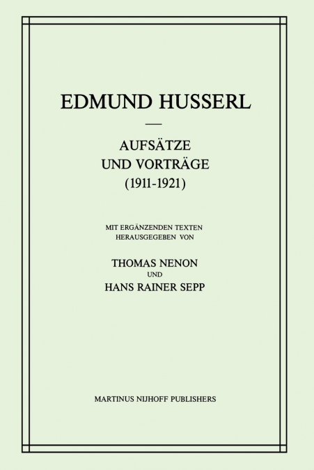 Aufsätze und Vorträge (1911-1921)
