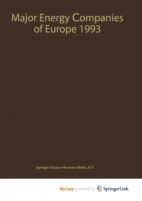Major Energy Companies of Europe 1993