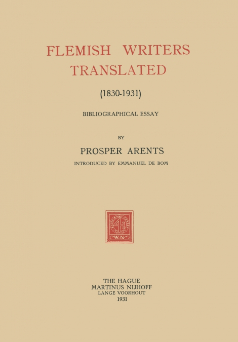 Flemish Writers Translated (1830-1931)