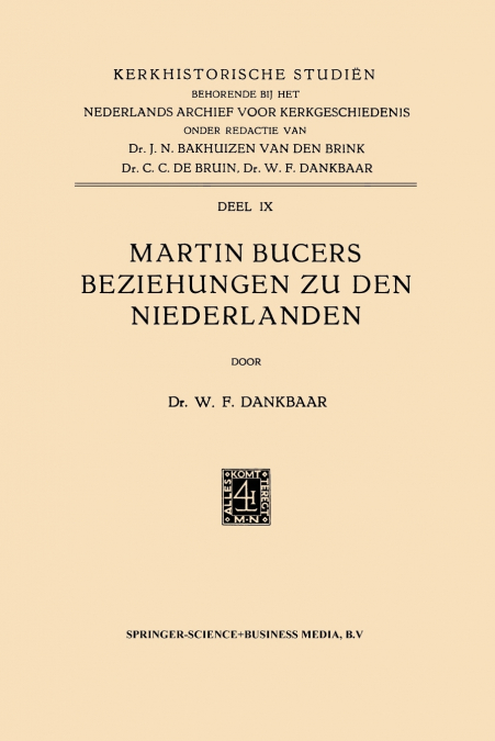 Martin Bucers Beziehungen zu den Niederlanden