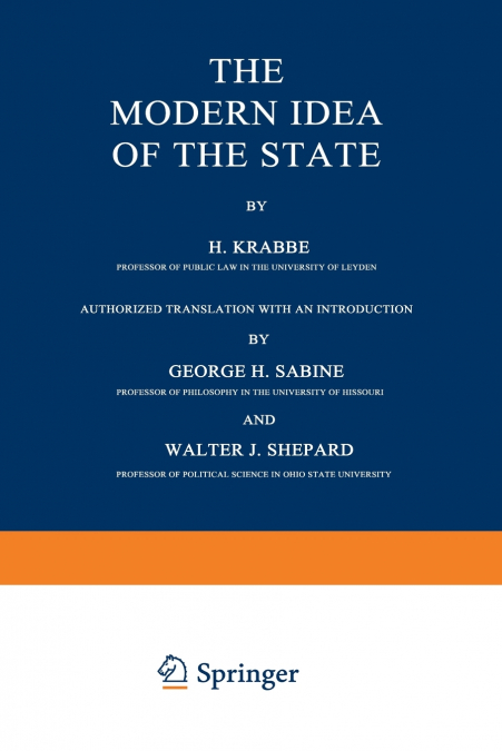 The Modern Idea of the State