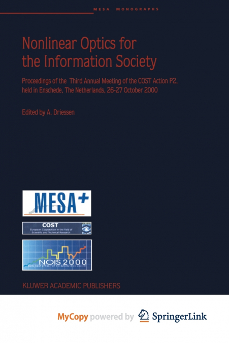 Nonlinear Optics for the Information Society