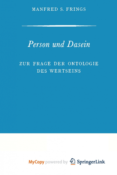 Person und Dasein