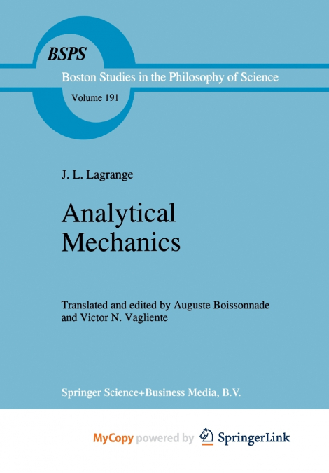 Analytical Mechanics