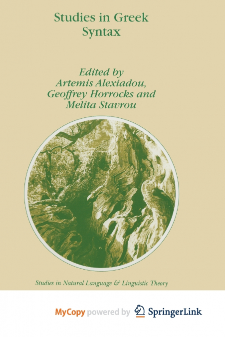Studies in Greek Syntax