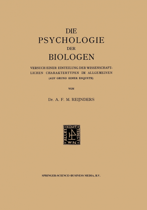 Die Psychologie Der Biologen
