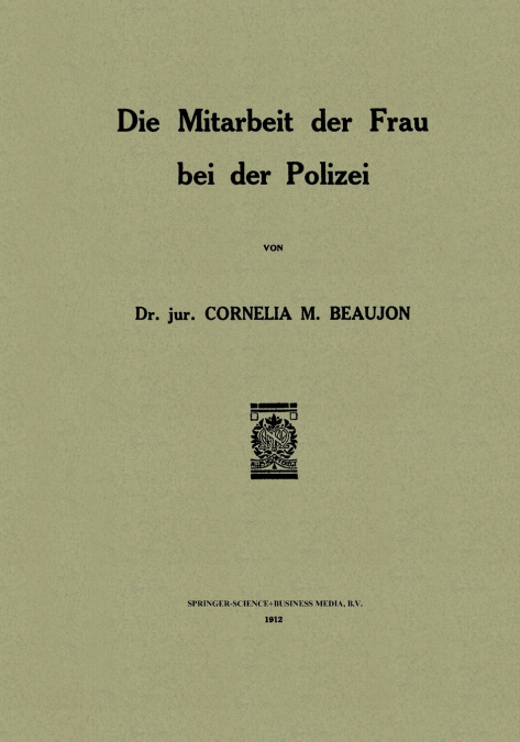 Die Mitarbeit Der Frau Bei Der Polizei