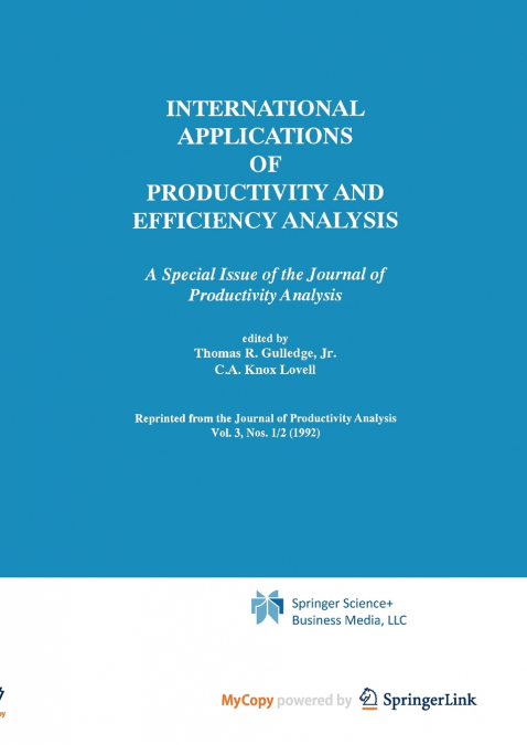 International Applications of Productivity and Efficiency Analysis