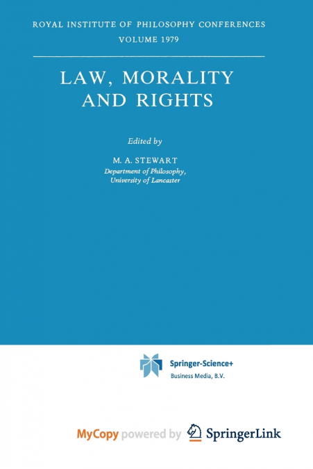 Law, Morality and Rights