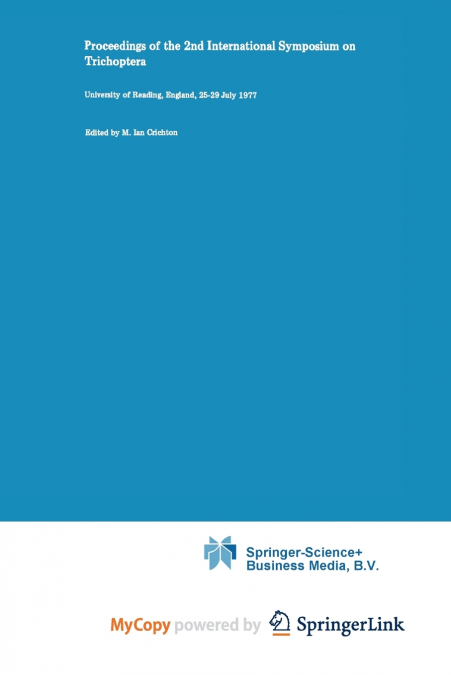 Proceedings of the 2nd International Symposium on Trichoptera