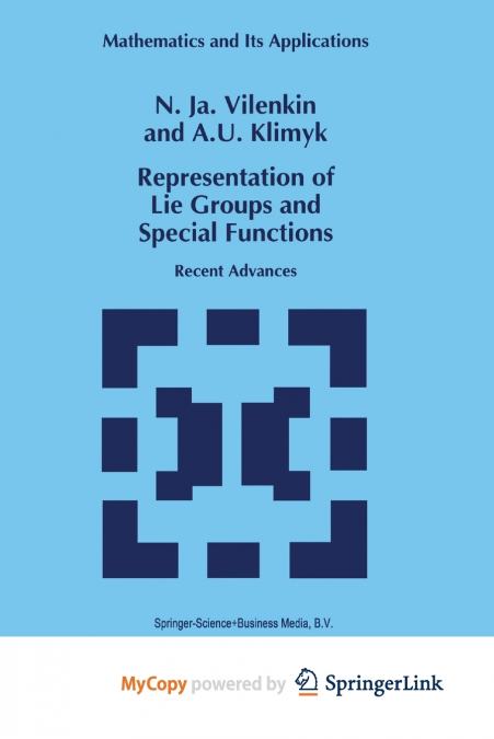 Representation of Lie Groups and Special Functions