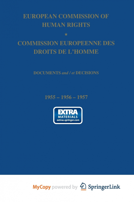 European Commission of Human Rights / Commission Europeenne des Droits de L’Homme