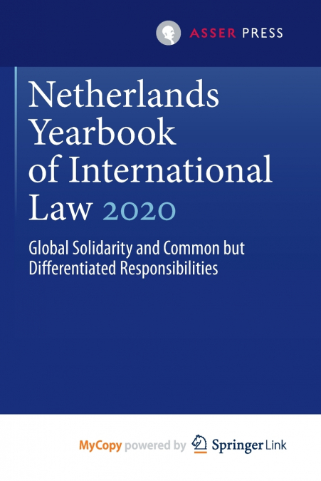 Netherlands Yearbook of International Law 2020