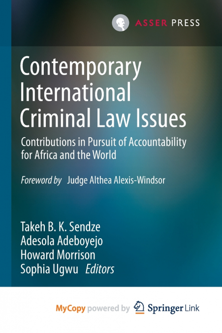 Contemporary International Criminal Law Issues