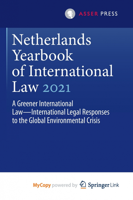 Netherlands Yearbook of International Law 2021